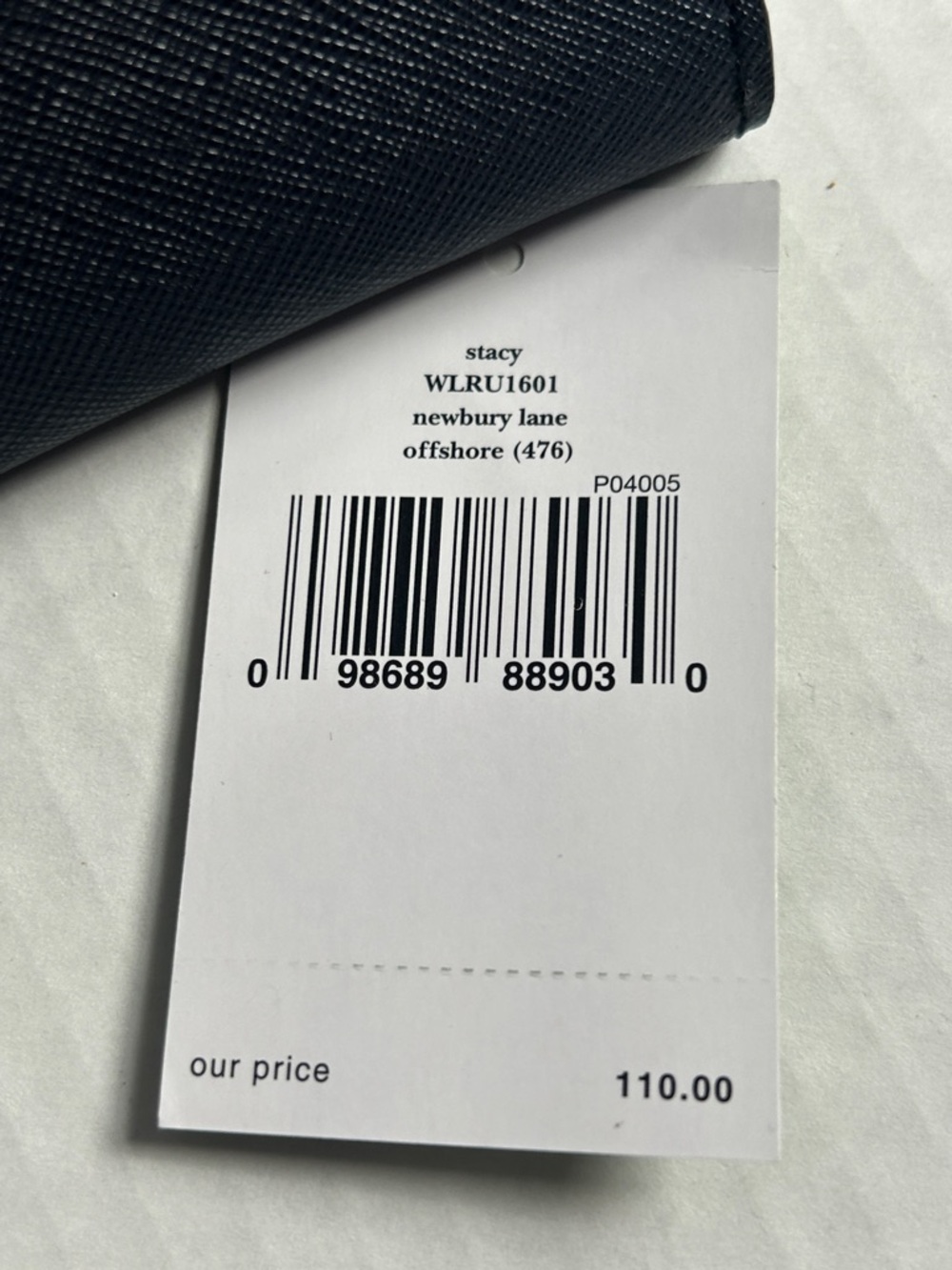 Kate Spade Newbury Lane Stacy Bifold Wallet In Navy Leather - Picture 2 of 8